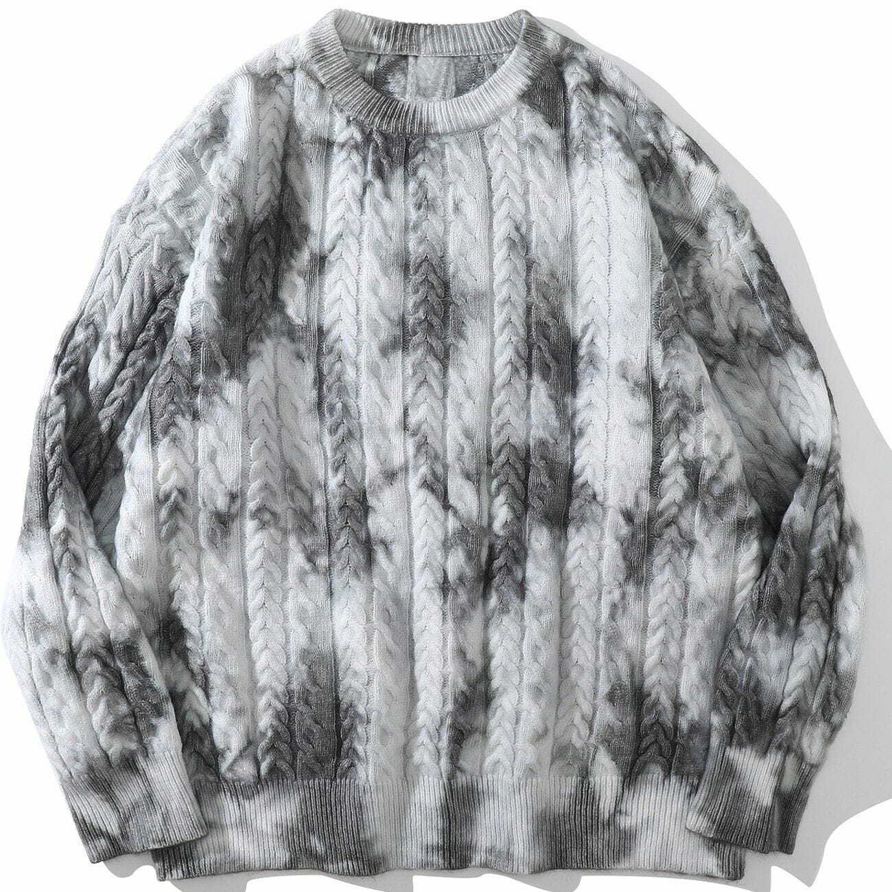 Y2K Tie Dye Knit Sweater - Retro 90s Grunge Top for Summer Parties & Casual Outfits