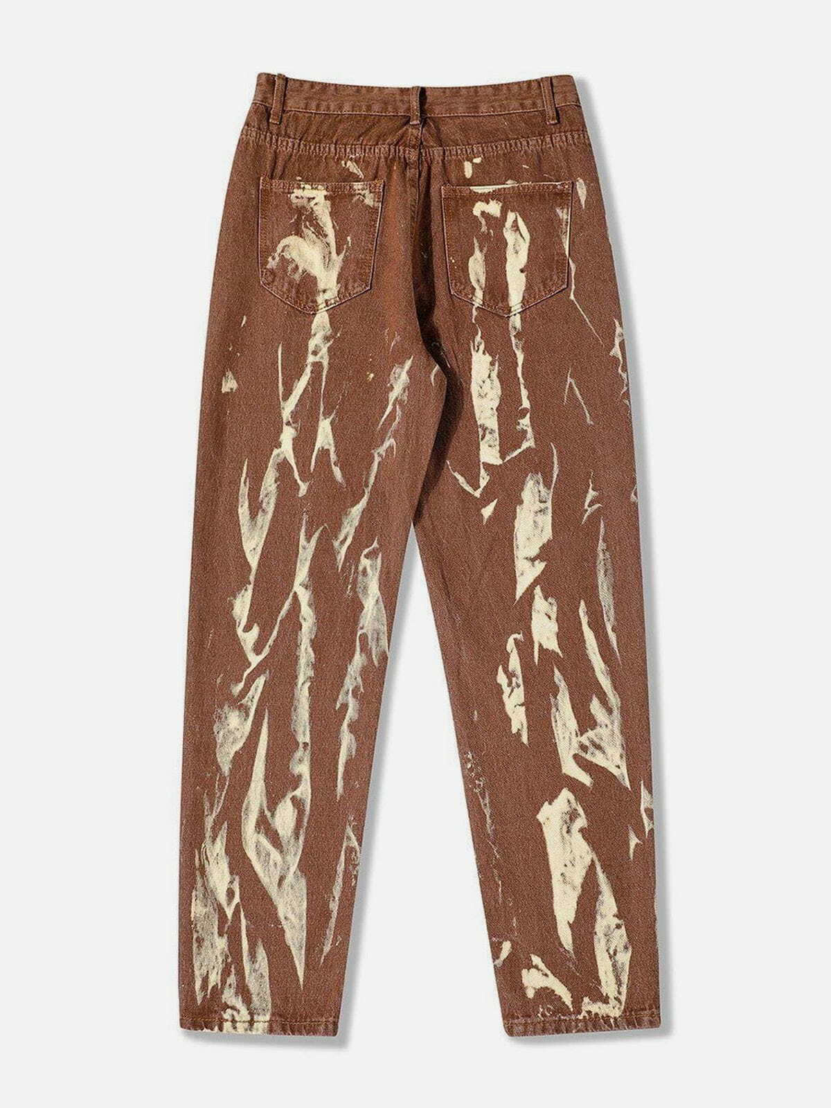 Y2K Tie Dye Washed Pants - Retro Grunge Summer Outfit for 90s Party Vibes