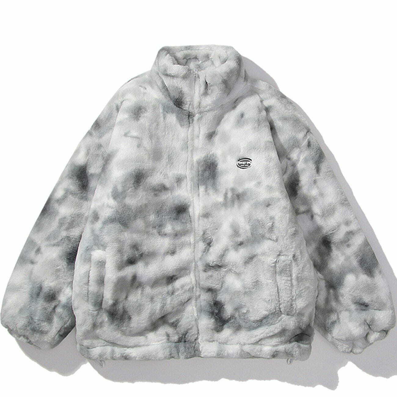 Y2K Tie Dye Winter Coat - Retro 90s Grunge Style for Y2K Summer Outfits & Parties