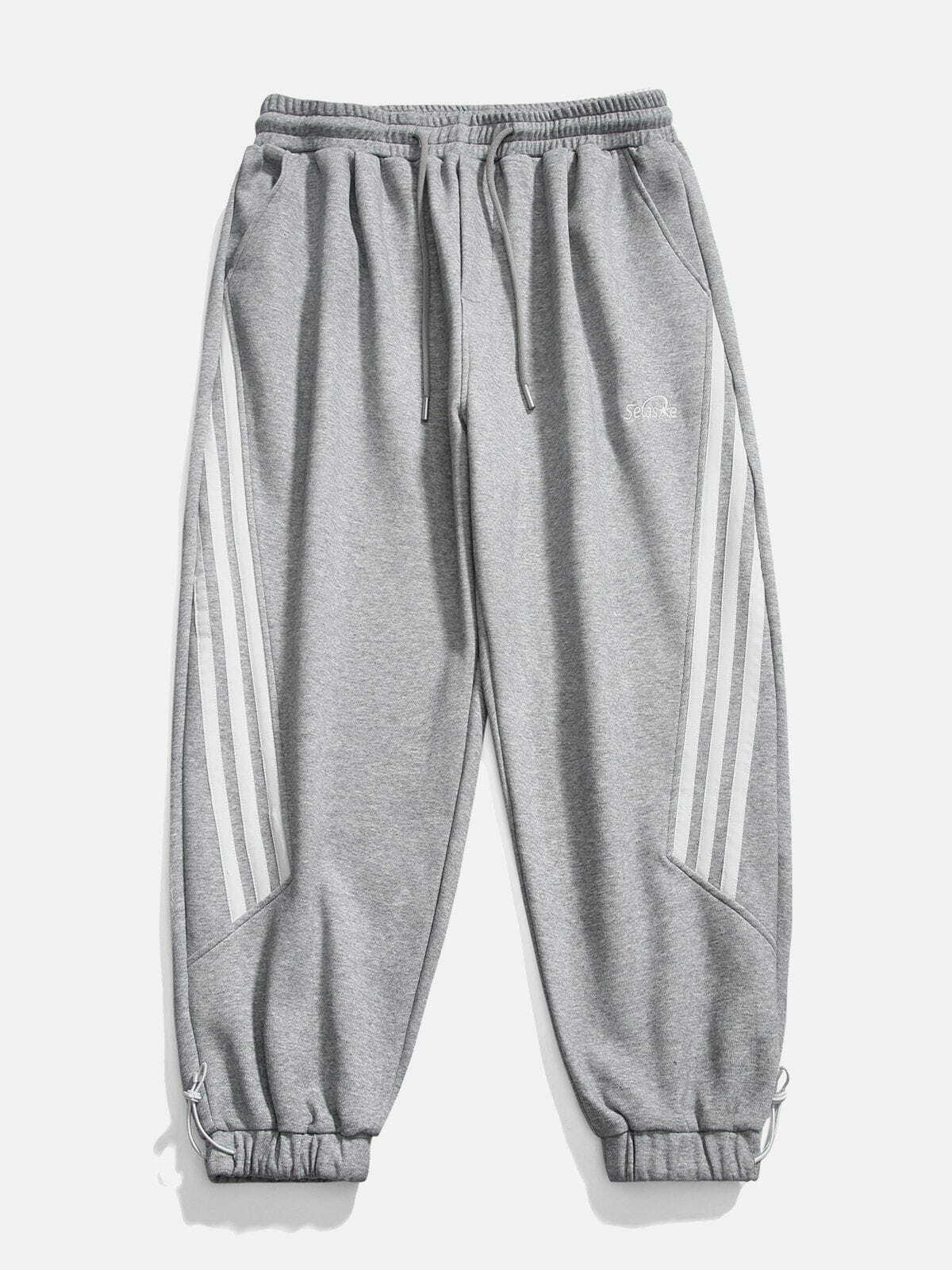 Y2K Tilt Stripe Sweatpants - Retro 90s Grunge Outfit for Summer Parties & Casual Wear