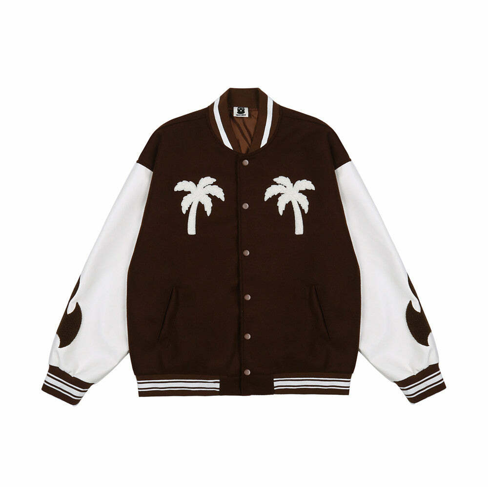 Y2K Varsity Jacket - Retro 90s Grunge Outfit for Summer Parties & Club Nights