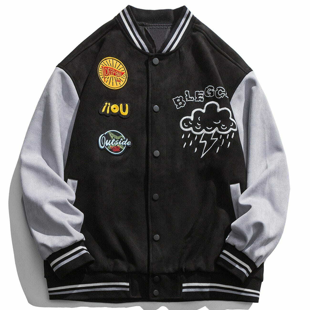 Y2K Varsity Jacket: Retro 90s Grunge Outfit for Summer Parties & Club Nights