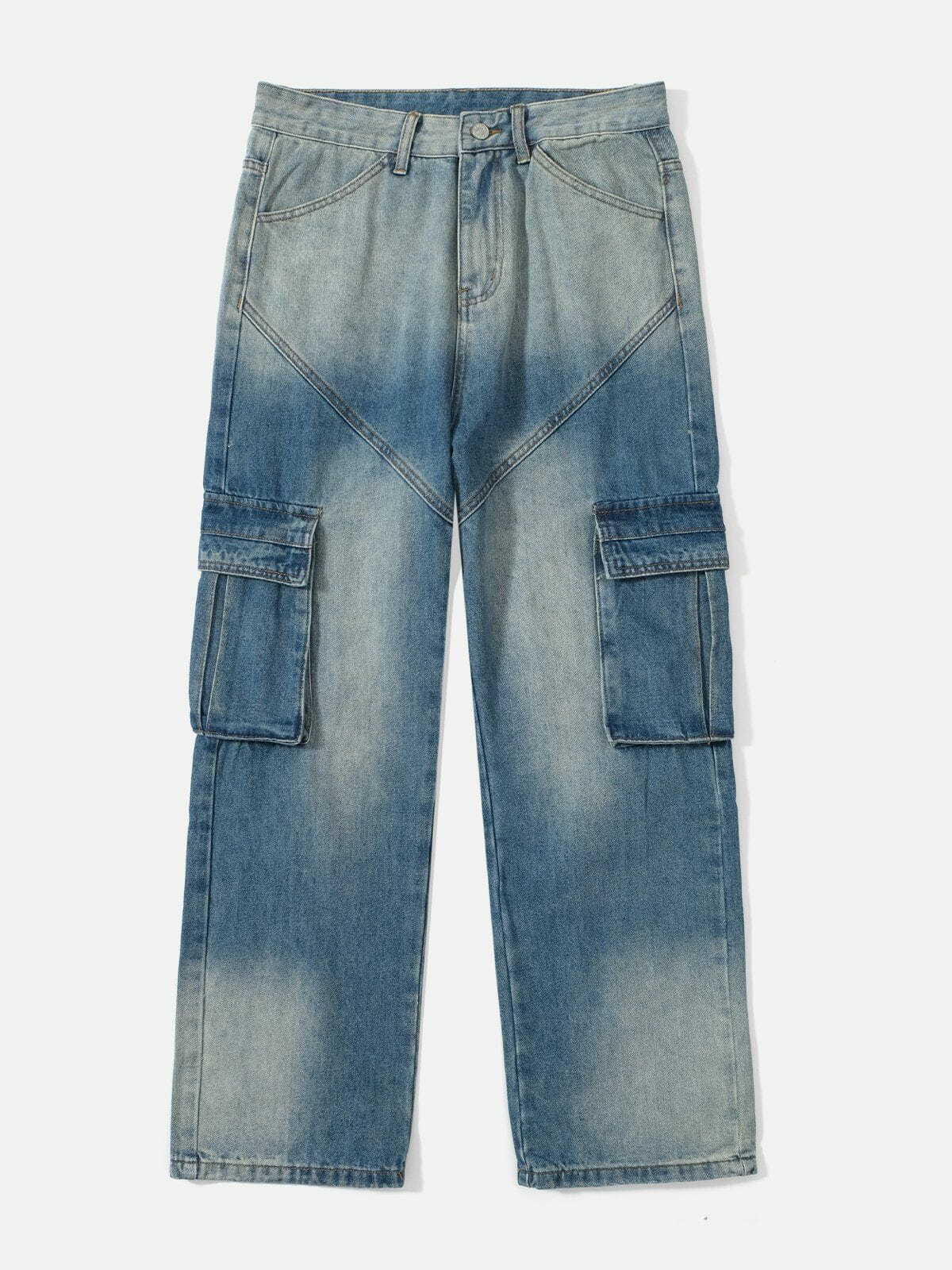 Y2K Vintage Big Pocket Jeans - Retro 90s Grunge Outfit for Summer Parties & Casual Looks