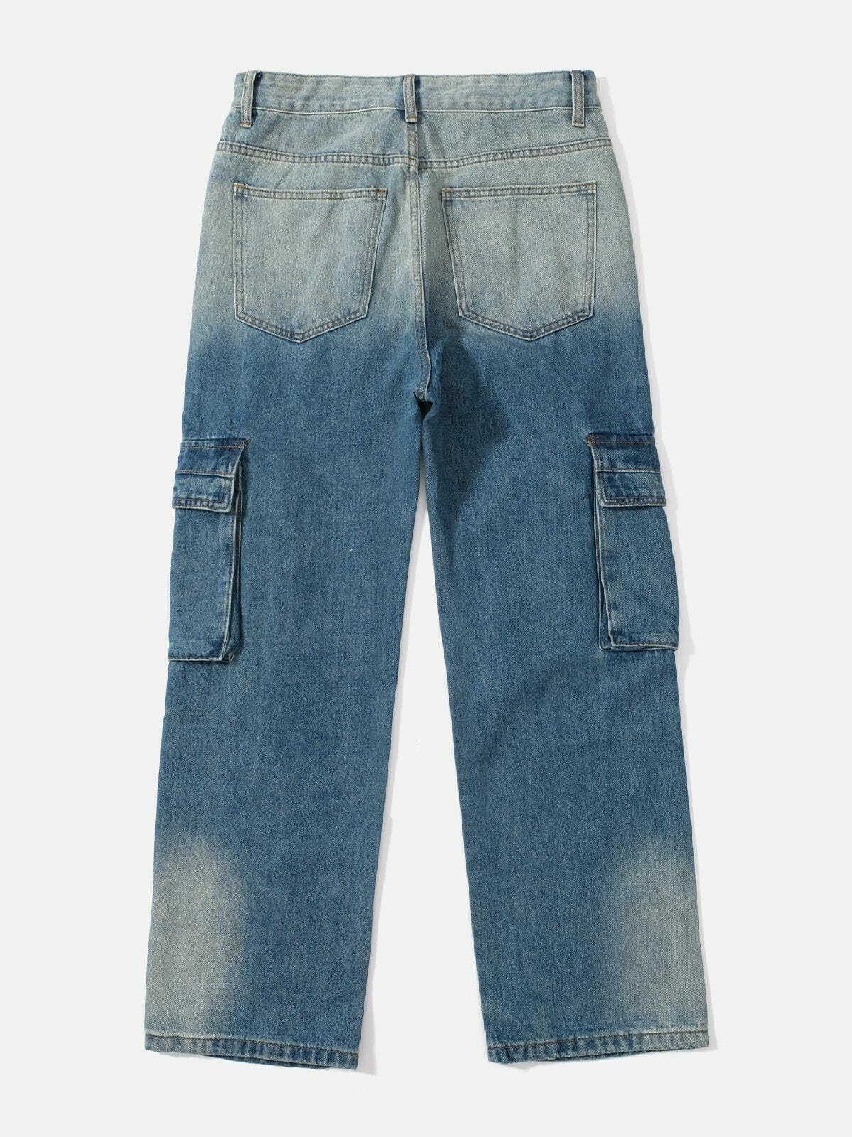 Y2K Vintage Big Pocket Jeans - Retro 90s Grunge Outfit for Summer Parties & Casual Looks