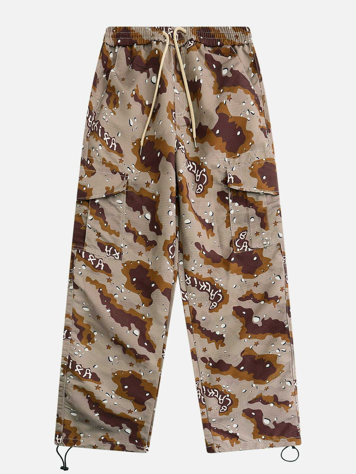 Y2K Vintage Camo Cargo Pants - Grunge 90s Style for Summer Outfits & Party Looks