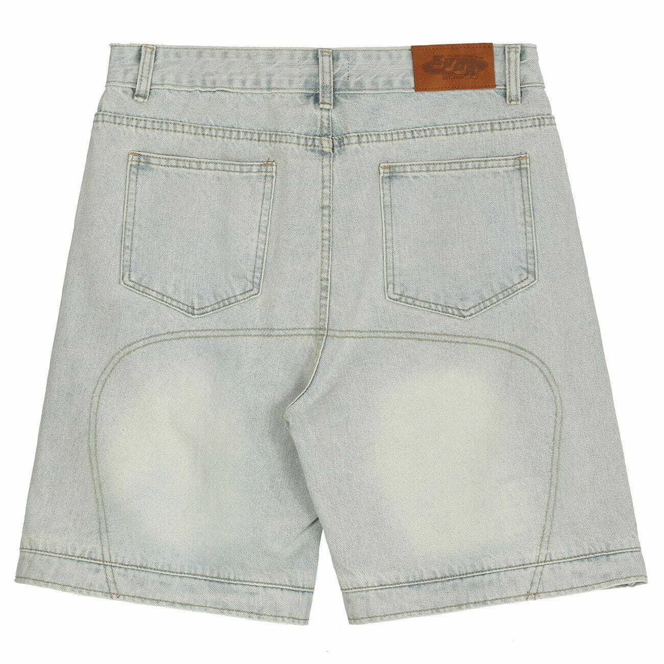 Y2K Vintage Denim Shorts - Retro 90s Grunge Summer Outfit for Y2K Party & Beach Vibes