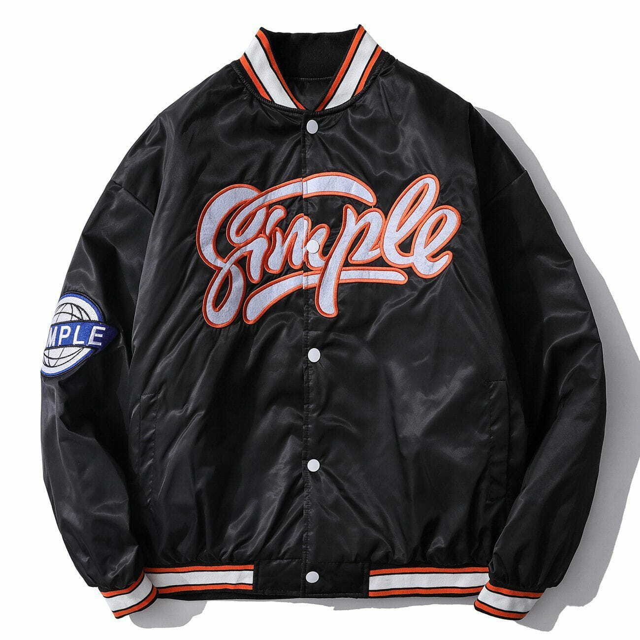 Y2K Vintage Embroidery Baseball Jacket - Retro 90s Grunge Style for Summer Outfits