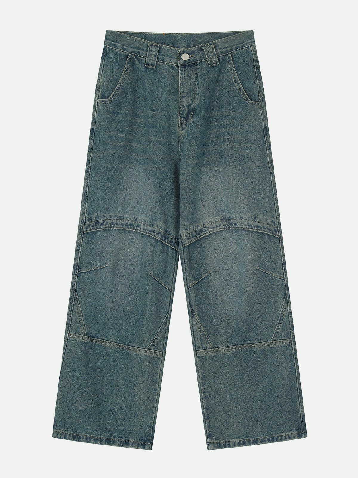 Y2K Vintage Folded Jeans - Retro 90s Grunge Outfit for Summer Parties & Casual Looks