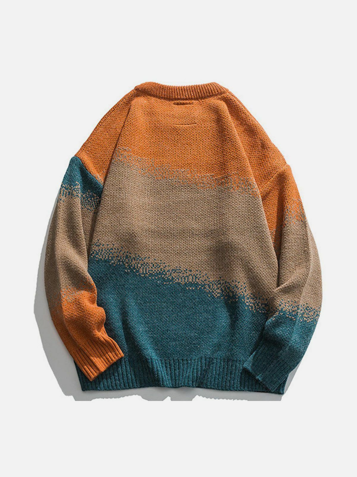 Y2K Vintage Gradient Knit Sweater - Retro 90s Grunge Style for Summer Outfits & Parties