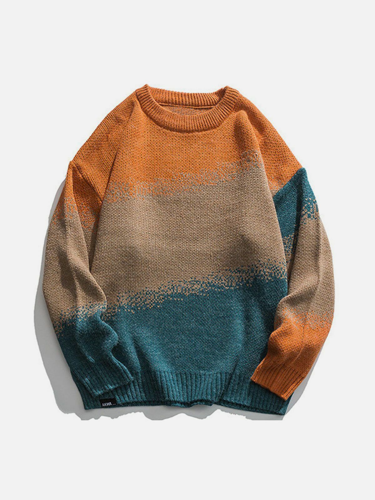 Y2K Vintage Gradient Knit Sweater - Retro 90s Grunge Style for Summer Outfits & Parties