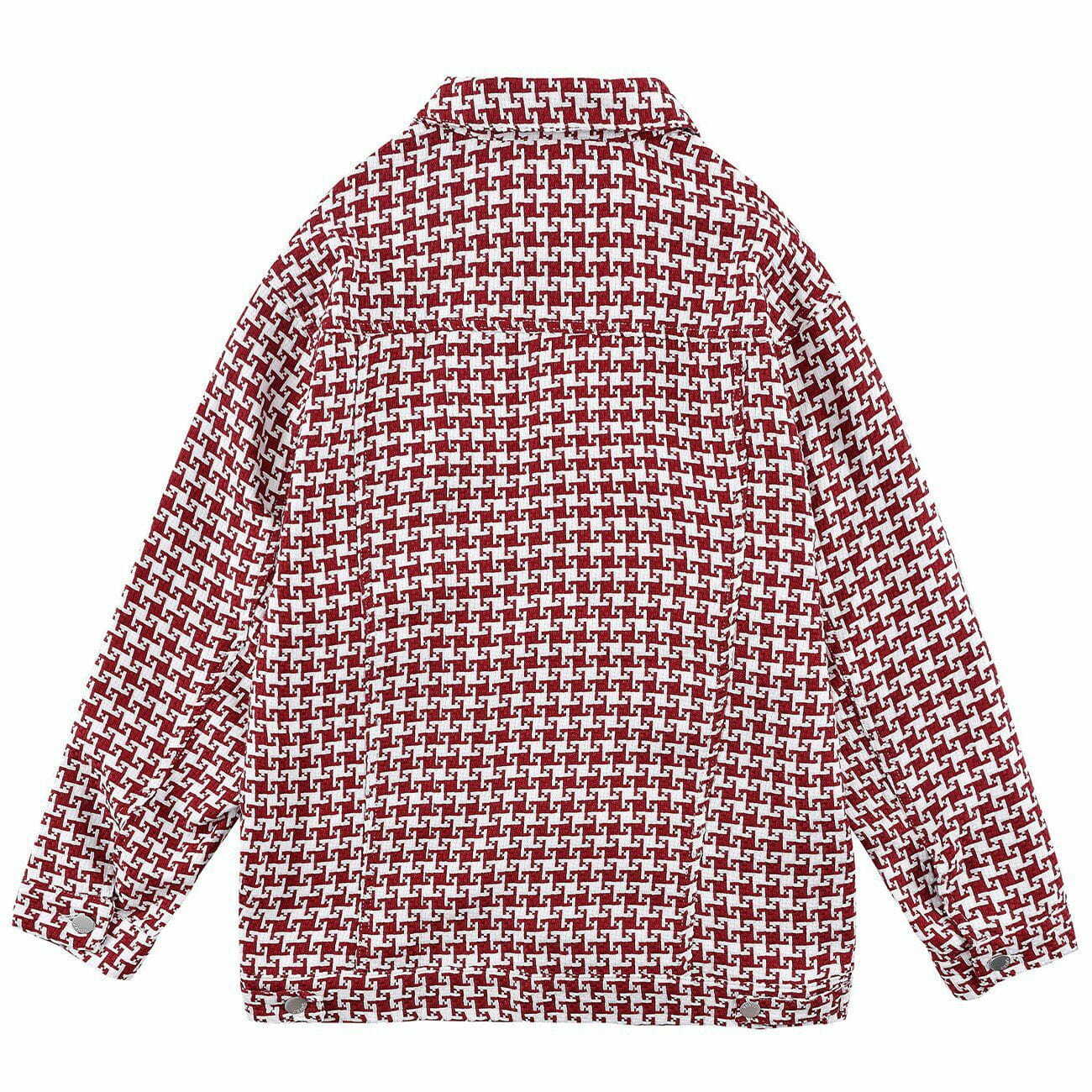 Y2K Vintage Irregular Plaid Jacket - Retro 90s Grunge Outfit for Summer Parties & Festivals