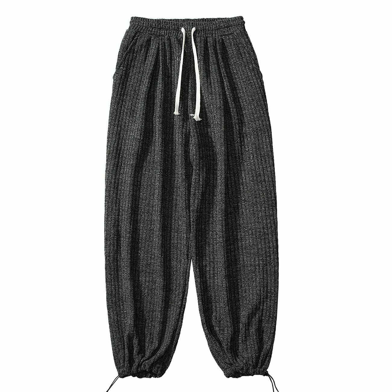 Y2K Vintage Knit Sweatpants - Retro 90s Grunge Style for Summer Outfits & Parties