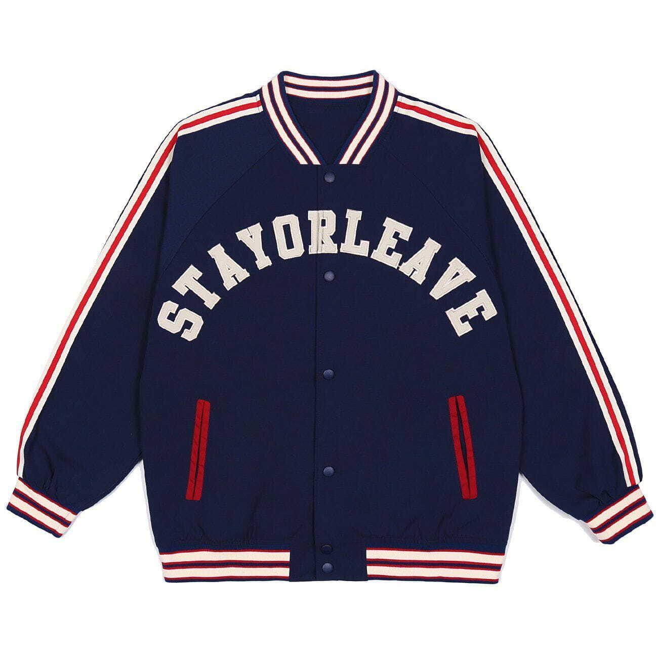 Y2K Vintage Letter Patch Embroidery Varsity Jacket - Retro 90s Grunge Style Outerwear