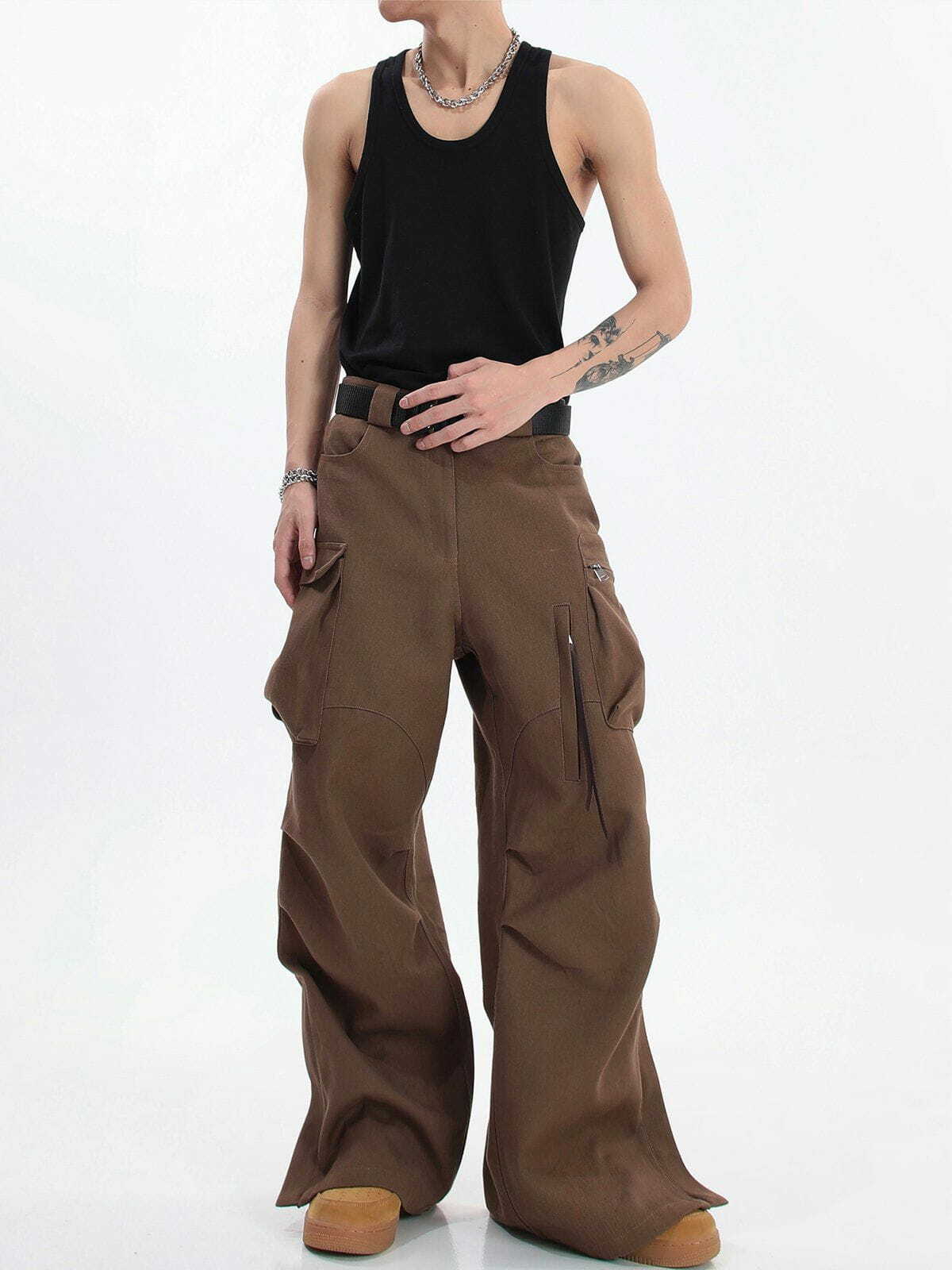 Y2K Vintage Loose High Waist Pants - Retro 90s Grunge Outfit for Summer Parties