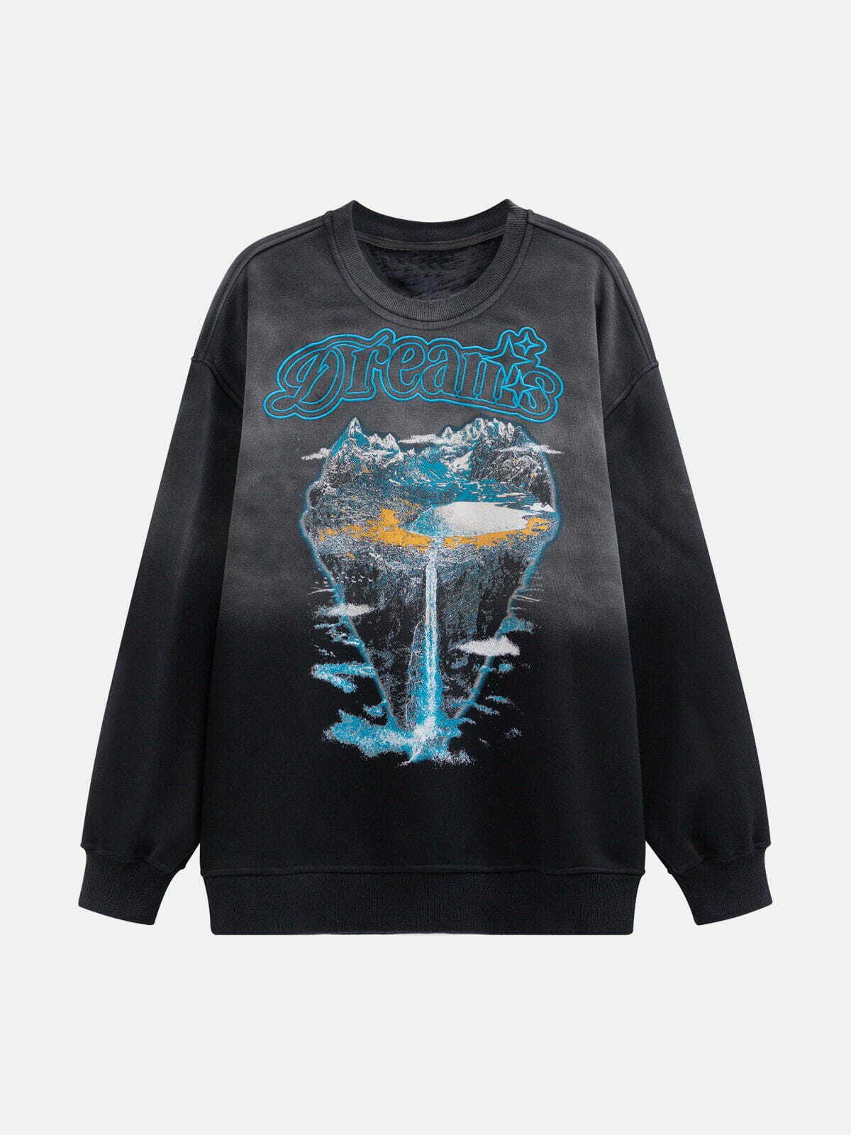 Y2K Vintage Mountain Sweatshirt - Retro 90s Grunge Outfit for Summer Parties & Festivals