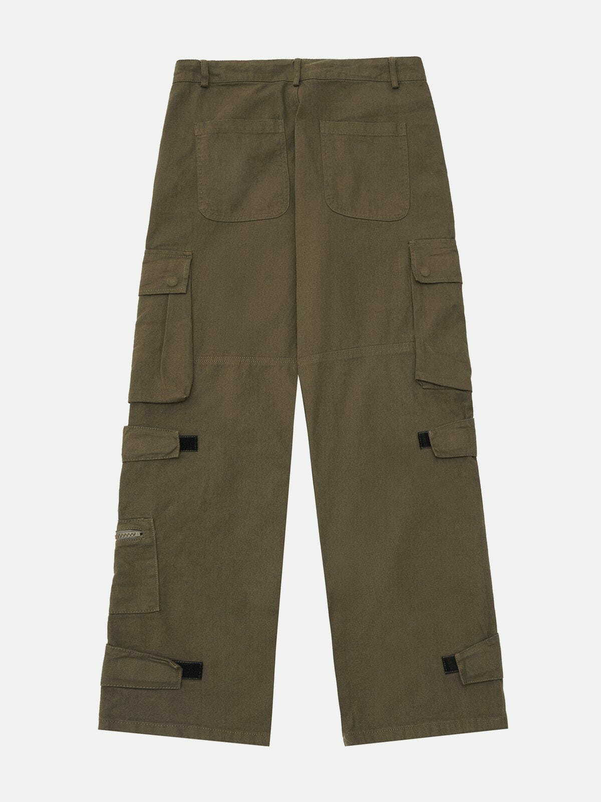 Y2K Vintage Multi-Pocket Cargo Pants - Grunge 90s Summer Outfit for Retro Style Lovers