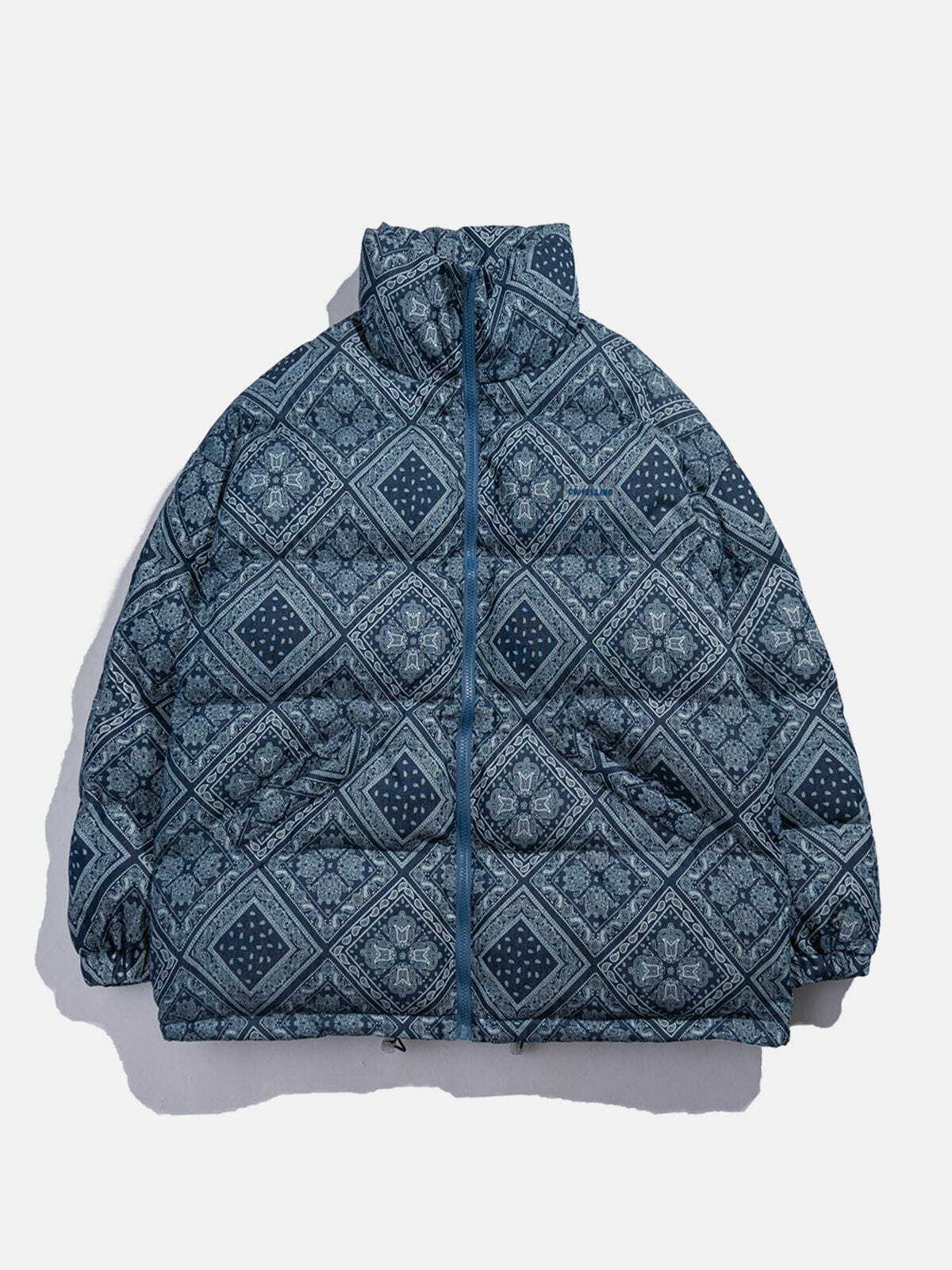 Y2K Vintage Print Winter Coat - Retro 90s Grunge Style for Y2K Fashion Lovers