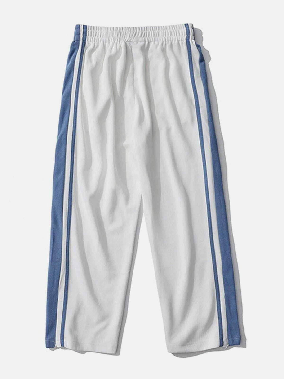 Y2K Vintage Side Stripe Track Pants - Retro 90s Grunge Outfit for Summer Parties