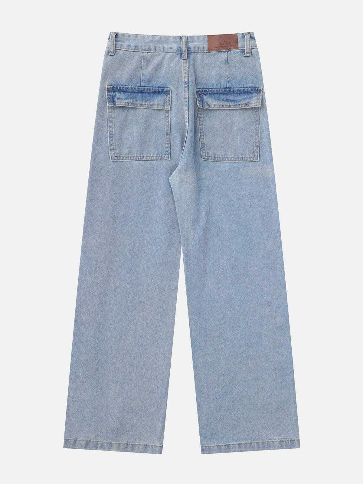 Y2K Vintage Split Snap Jeans - Retro 90s Grunge Outfit for Summer Parties & Festivals