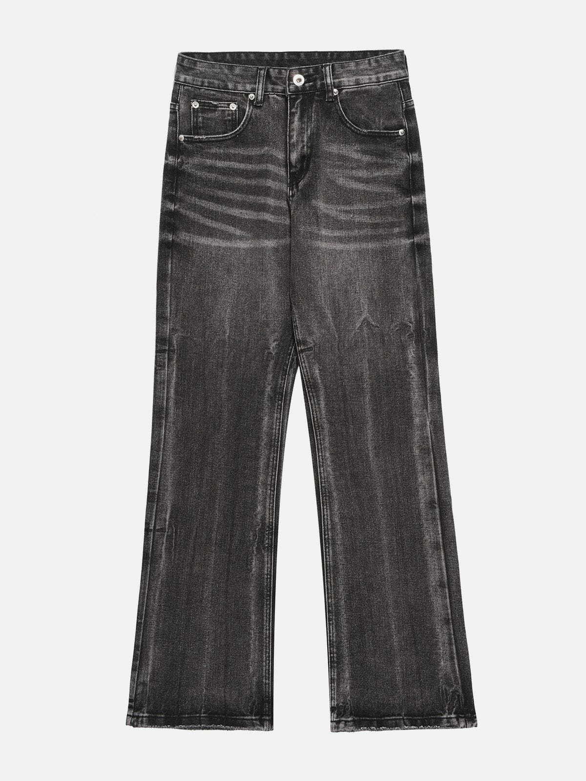 Y2K Vintage Washed Distressed Jeans - Retro 90s Grunge Outfit for Summer Parties