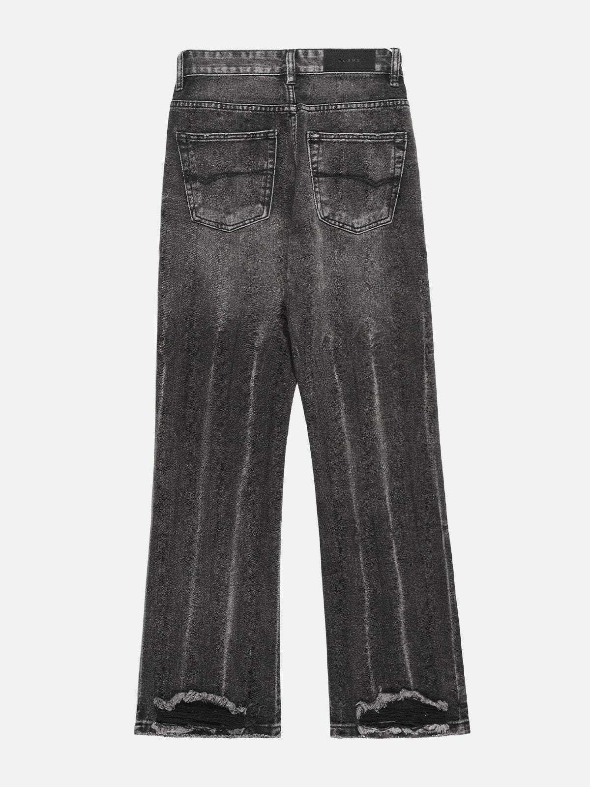 Y2K Vintage Washed Distressed Jeans - Retro 90s Grunge Outfit for Summer Parties