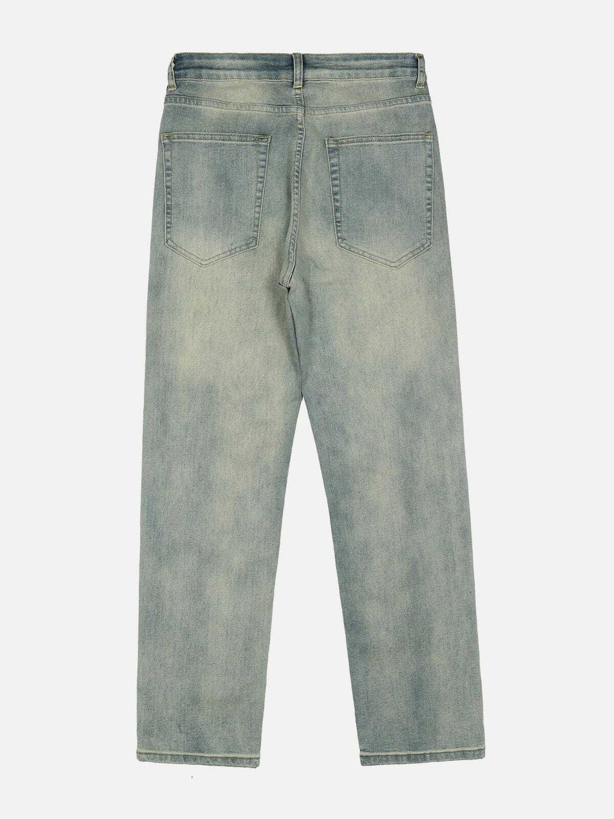 Y2K Vintage Washed Gradient Jeans - Retro 90s Grunge Outfit Essential for Summer Parties