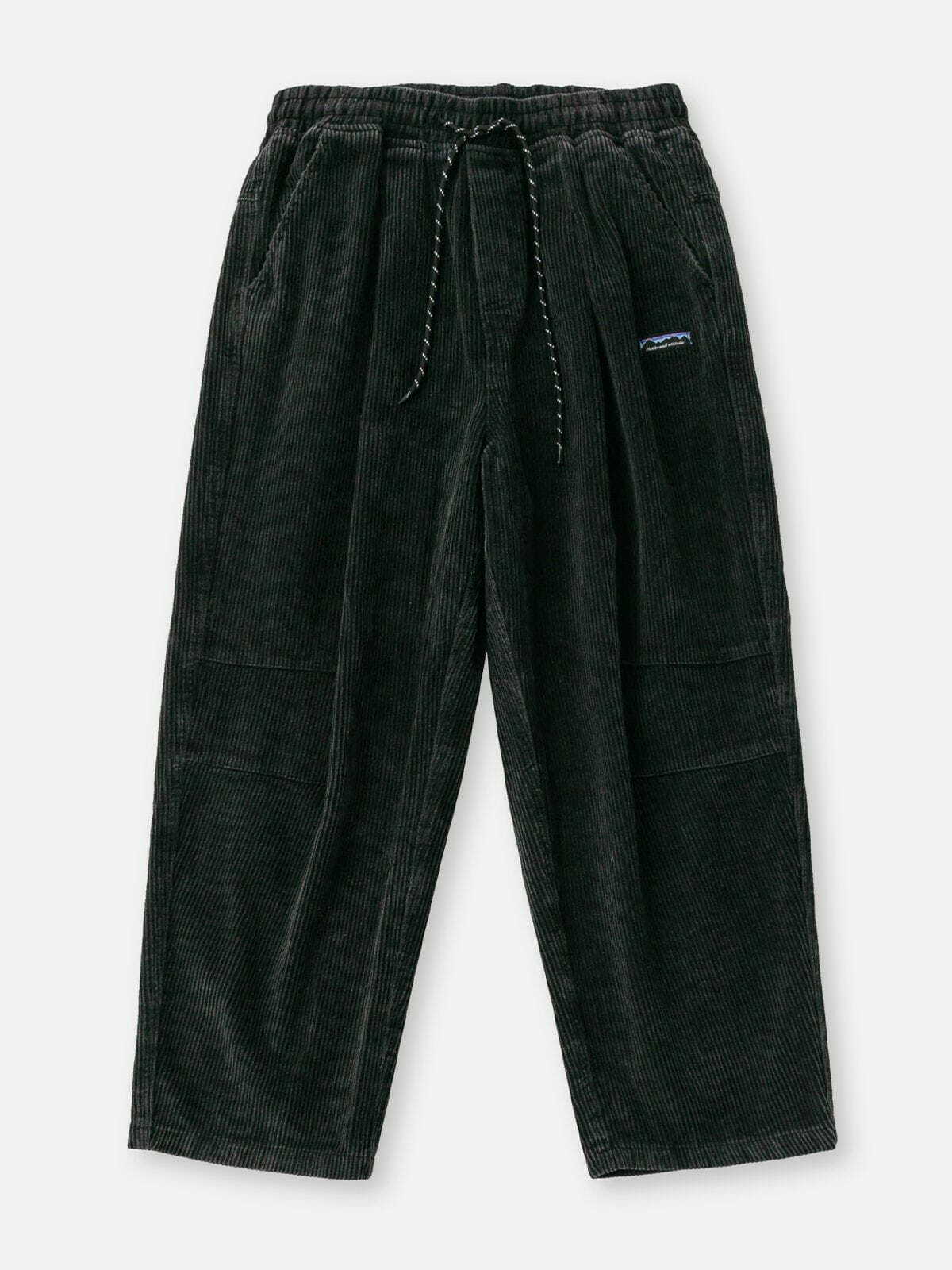 Y2K Washed Corduroy Straight Pants - Retro 90s Grunge Outfit for Summer Parties & Casual Looks