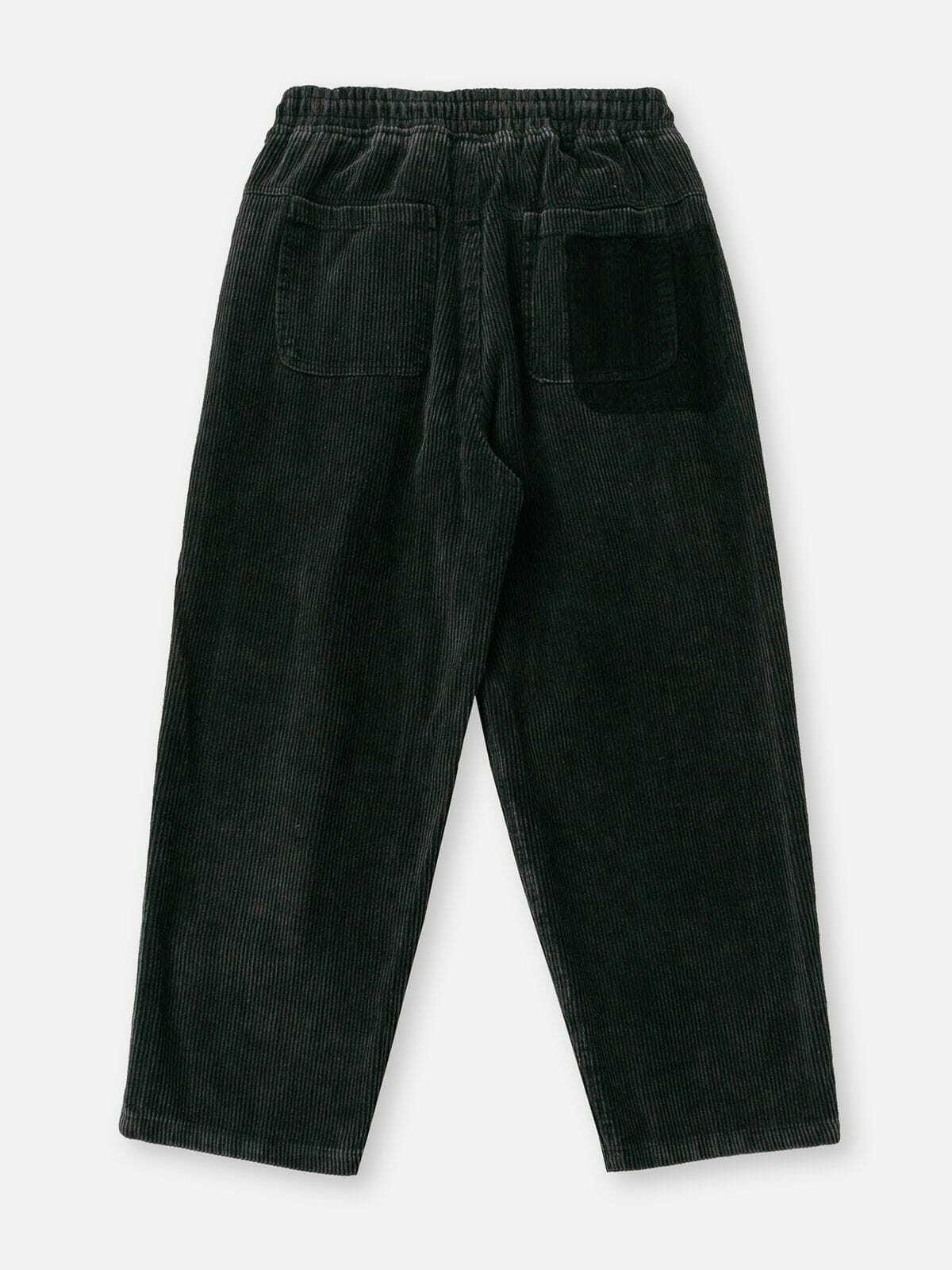 Y2K Washed Corduroy Straight Pants - Retro 90s Grunge Outfit for Summer Parties & Casual Looks