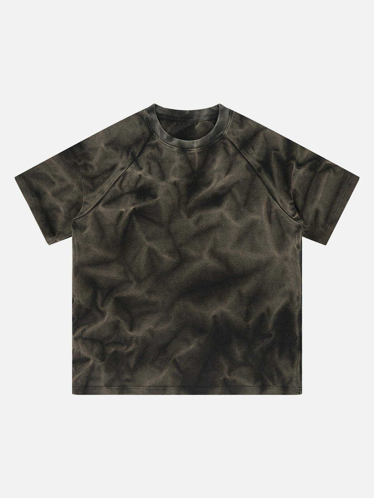 Y2K Water Ripples Print Tee - Retro 90s Grunge Summer Outfit for Y2K Vibes