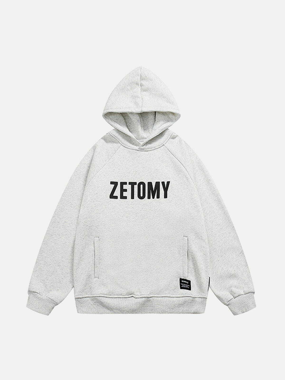 ZETOMY Y2K Print Hoodie - Retro 90s Grunge Style for Summer Parties & Casual Outfits